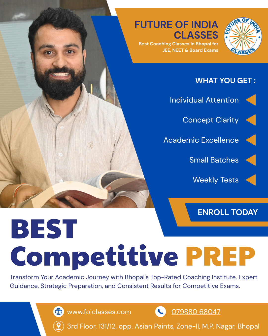 Best Coaching Classes in MP Nagar, Bhopal: Why Thousands of Students Struggle and How FOI Classes is Changing the Future of Competitive Exam Preparation